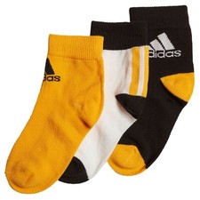 Adidas Niños 3er Zapatillas Calcetines Set Niños Pequeños Negro Blanco Amarillo Calcetines Set de niño price