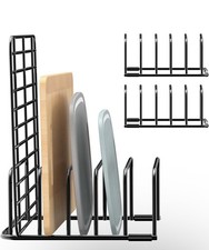 Organizador de tablas de cortar y estante para sábanas para hornear, [paquete de 2] negro resistente meta... Cocina Esquina Set price
