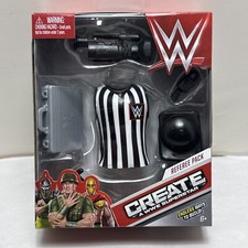 Mattel Create A WWE Superstar Figura de Acción Paquete Árbitro Maletín Cámara Micrófono #Z Cámaras de acción price