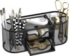 Organizador Escritorio Malla Lapicero Lapiz Cajones Oficina Accesorios Negro Oficina Cajón Unit price