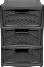 Organizador de gabinete de almacenamiento de plástico con 3 cajones gris oscuro dormitorio oficina hogar Oficina Cajón Unit price