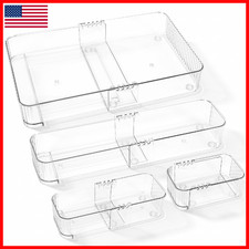 Juego organizador de cajones expandibles genéricos divisores de cajones ajustables transparentes Oficina Cajón Unit price