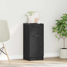 Aparador Roble Negro 30 x 30 x 70 cm Madera de Ingeniería Delgado Cajón Gabinete Consola Oficina Cajón Unit price