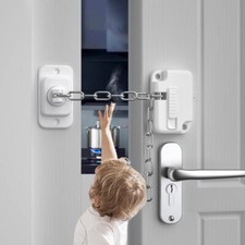 Restrictor de puerta de ventana ajustable autoadhesivo sin perforación cerradura de seguridad para niños Ajustable Ventana Cerradura price