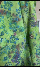 Tela batik 100 % algodón de 45"" de ancho para tinte y tinte verde multicolor de 0,5 metros Fabric Dye price