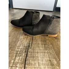 Botines Cat & Jack Niñas Negros Brillo Brillo Talla 13 Cremallera Lateral Patucos de niña price