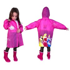 Princesas Chaqueta Impermeable Para La Lluvia De 3-8 Años Capa Rosa Poncho Impermeable de niña price