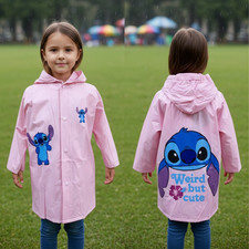 Stitch Chaqueta Impermeable Para Lluvia De 3-8 Años Niña Rosa Poncho Impermeable de niña price