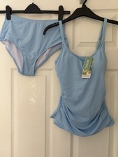 Conjunto de bikini Tankini azul pálido Shekini. UK TALLA 12-14. Traje de baño ajustado de cintura alta Tankini price