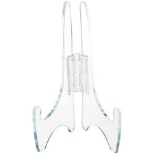 Caballete de exhibición plegable ajustable acrílico transparente Plymor, 5" x 3,5" (para placas de 8") Easel price