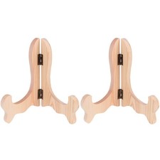 Soporte de exhibición de madera de 2 piezas caballete estante soporte para placas soporte para libros de escritorio Easel price