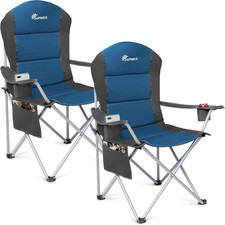 Sillas de Camping Acolchadas - Juego de 2 Sillas Plegables de Lujo con Portavasos y Lateral Camping Silla price