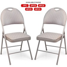 Silla Plegable de Metal Respaldo Alto Tela Plegable Asiento Acolchado Hogar Oficina Sillas Nueva Camping Silla price