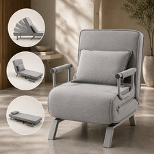 Sofá Cama Makika Silla Reclinable Sillón Plegable con Almohada Tumbona Asiento Gris Sofa Cama price