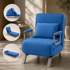 Sofá Cama Makika Silla Reclinable Sillón Plegable con Almohada Tumbona Asiento Azul Sofa Cama price