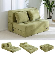 Sofá cama plegable de espuma 3 en 1 asiento convertible con almohadas verde claro Sofa Cama price