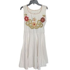 Niñas Vestido Hecho a Mano Bordado Cinco de Mayo Floral Festival Fiesta Conjunto Tunic de niña price