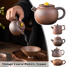 Vintage Coarse Pottery Teapot Raw Ore Firing Handmade Chinese Style Tea Set Tea/ Teapot Sets price