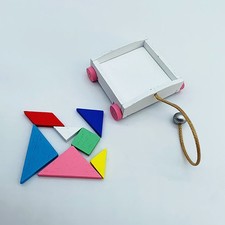 1/12 Dollhouse Mini Tangram Car Model Dollhouse Colorful Building Blocks Toys Legos (Building Juguetes) price