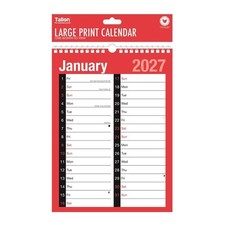 Calendario 2027 A4 Planificador Mes Para Ver Impresión Grande Encuadernado en Espiral Oficina Hogar Pared Planner price