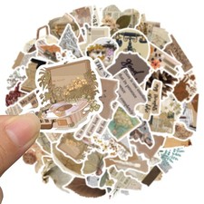 50Pcs Retro Style Diary Planner Decorative Scrapbooking Stationery Craft Sticker Planner price