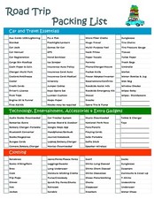 Laminated Road Trip Planner Packing Checklist -2 Sided- Never Forget Essentials! Planner price