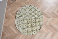 Alfombra redonda turca vintage 2,4x2,9 pies, alfombra de lana verde Turca- Style Inodoro price