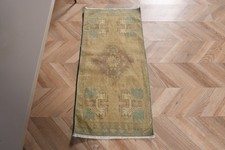 Alfombra vintage de 1,6x3,3 pies, alfombra pequeña turca, alfombra de lana Ikat marrón Turca- Style Inodoro price