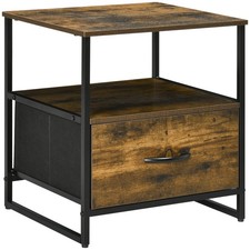 Mesita de Noche con 1 Cajón de Tela Plegable Mesa Auxiliar para Oficina Estudio Oficina Mesita price