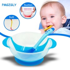 3 Piezas Vajilla Para Niños Bebés Platos De Aprendizaje Con Ventosa Cuenco De Comida Comida para bebé price