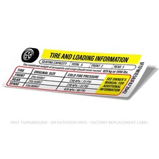 OEM Tire Loading Information VIN Door Sticker Decal Set 2 GM Ford Chevy Adhesivo price