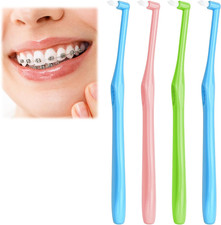 Cepillo de dientes Interespacial, 4 piezas cepillos de dientes delgados suaves de un solo mechón para ortodoncia Toothbrushes price