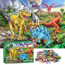 Rompecabezas de 100 piezas para niños, dinosaurios, juguetes educativos Educativos Juguete price