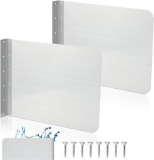 Protector contra salpicaduras lateral de acero inoxidable de 2 piezas para fregadero protector de montaje en pared con tornillos... Integrable- en Fryers price