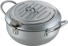 Yoshikawa SJ1024, Olla Tempura con Termómetro y Tapa, Hecha en Japón Integrable- en Fryers price