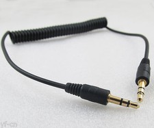 Cable de audio estirado auxiliar macho a macho estéreo de 1/8" 3,5 mm dorado 4 un. Audio Cable price