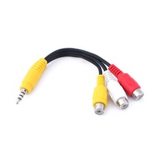 3.5mm AV Male to 3RCA Female M/F Audio  Video Stereo Jack Adapters Cord Cable Audio Cable price