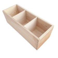 Contenedor de especias de madera con tres compartimentos sin pintar, para decoupage Spices price