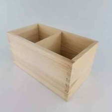 Contenedor doble de especias de madera 27,5cmx15cmx13cm para decoupage Spices price