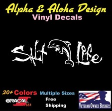 Salt Life with Dolphin Vinyl Decal Truck Car Sticker Laptop Window Salt price