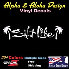 Salt Life with Palm Trees Vinyl Decal Truck Car Sticker Laptop Window Salt price