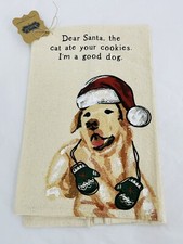 Toalla para perro pintada Mud Pie, querida, toalla de mano, algodón, 26" L x 16" W🎄 Hand/ Cara Toalla price