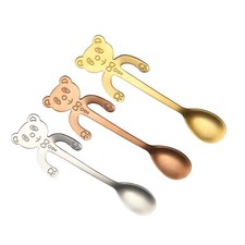 3 PIEZAS Cuchara Colgante Café Acero Inoxidable Dibujos Animados Oso Taza Colgante Cuchara Leche Milk price