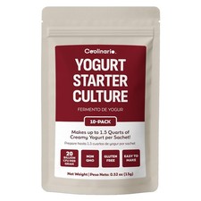 Coolinario Yogurt Starter Culture Paquete de 10, sobres de 1,5 g cultivos vivos Yogurt price