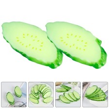 4 Piezas Verduras Simuladas Pepinos Artificiales Rebanadas Modelos de Simulación Vegetables price