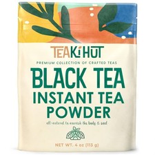 TEAki Hut té negro instantáneo en polvo, 4 oz, té negro en polvo té negro para caliente... Hot Powdered Drinks price