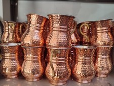 4 tazas de cobre turcas, vidrio ayran, juego de tazas ayran, juego de tazas de cobre turco Ayran price