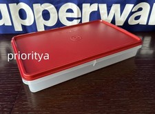 Tupperware Snack Stor Jr Bason Rebanadas Deli Carnes Quesos Guardián Rojo Oscuro Nuevo Deli Meats price