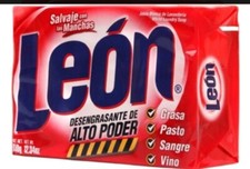 PACK 6 JABÓN DETERGENTE BARRA LAVANDERÍA LEON JABON EN BARRA ALTO PODER ROPA 350g cada uno Lavandería Detergent price