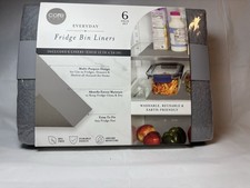 Revestimientos de contenedores lavables para cajón/estante para refrigerador paquete de 6 (12x24" cortados a medida) gris Refrigerator Bolsos price